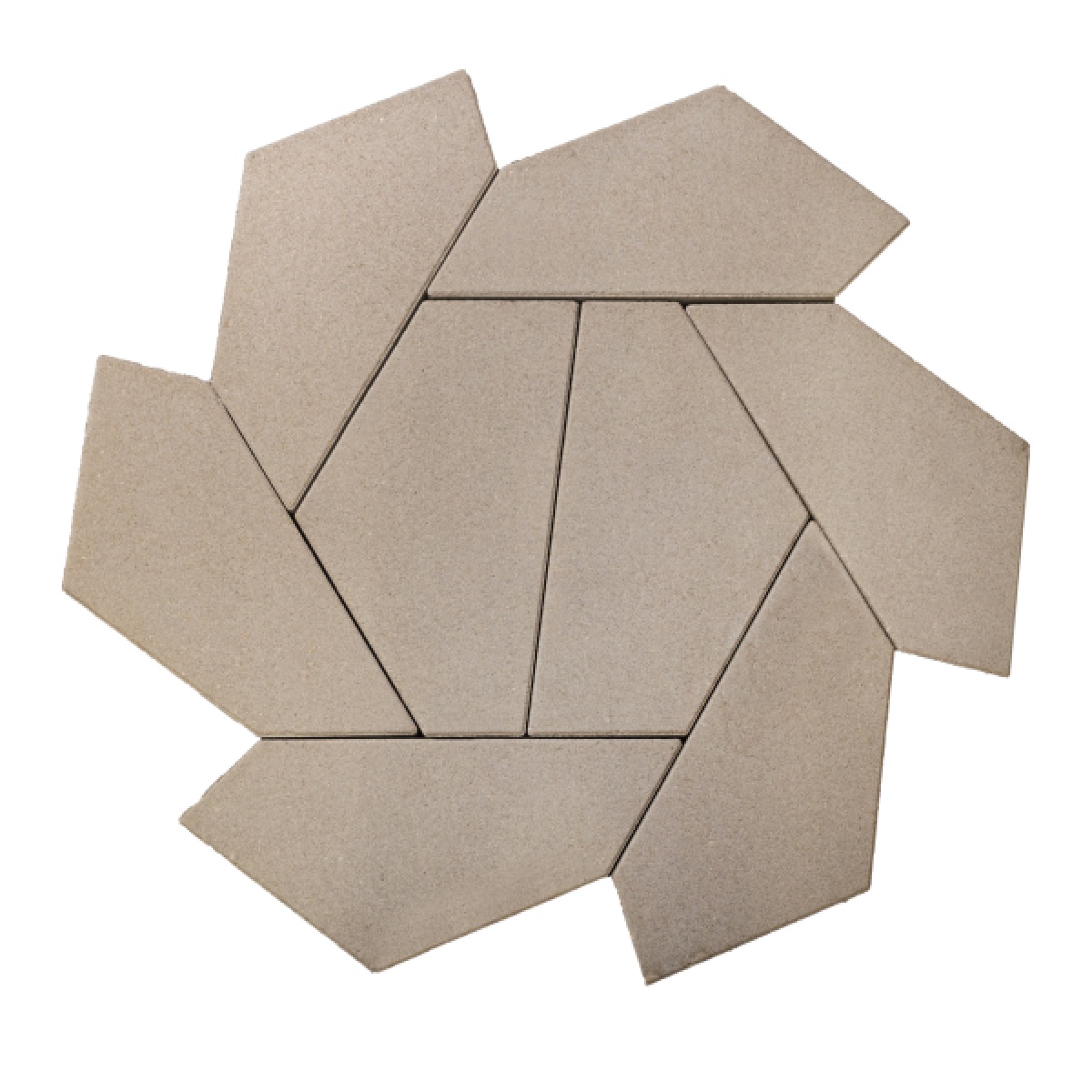 Íriszkő térkő 6 cm - Szürke