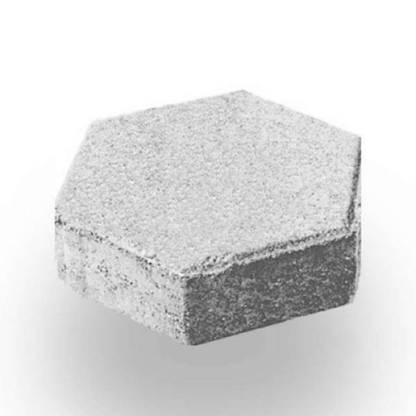 Hatkő térkő 6 cm - Szürke