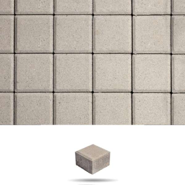 Hollókő térkő 6 cm - Fehér