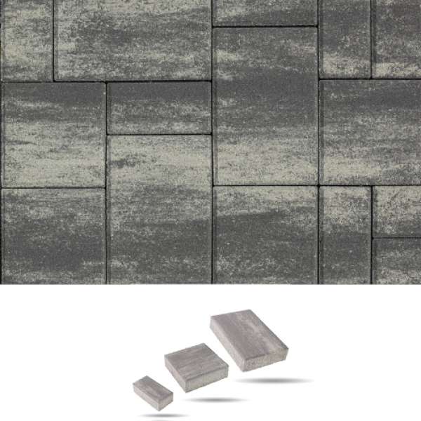 Maroskő térkő 4-6-8 cm - Ezüst